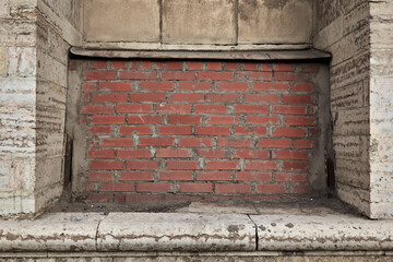 Fototapeta na wymiar texture of old brick wall masonry bricks