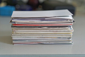 Business cards stack