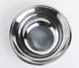Empty metal bowl