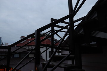 Fototapeta premium modern roof bars in Minsk with terrace