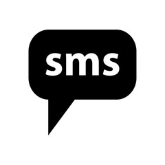 Message icon. SMS symbol. Mobile message. Vector illustration