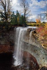 Side view of Indian Falls on the Niagara Escarpement