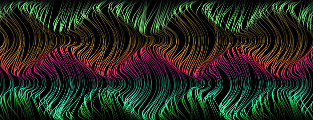 Futuristic volumetric landscape. Top view of the topology of the space with hills and valleys from above. Play of space.