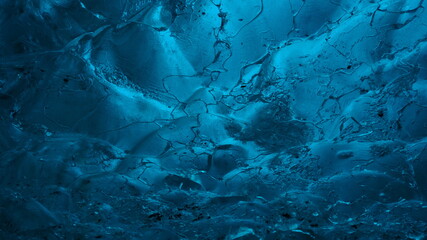 The amazing color and texture of the ice in a cave in the Hansbreen Glacier. Norway, Svalbard, Hornsund.