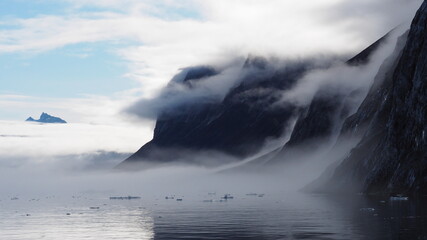 The majesty and power of the mountains and the sea. 
Norway, Svalbard, Hornsund, Vestre Burgerbukta.