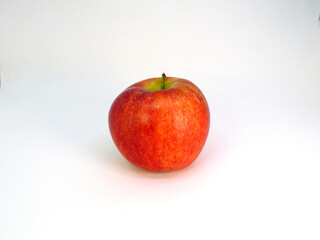 Red apple on white background 