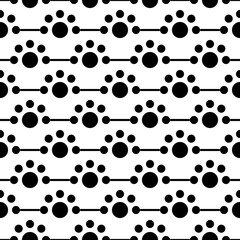 Circles, figures seamless pattern. Dots print. Circular shapes ornament. Rounds wallpaper. Polka dot background. Dotted backdrop. Abstract digital paper, folk designing, ethnic textile print. Vector.