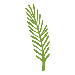 Christmas green branch icon. Flat illustration of Christmas green branch vector icon for web design