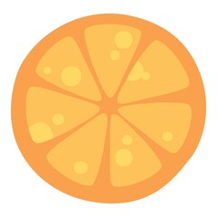 Orange tea slice icon. Flat illustration of orange tea slice vector icon for web design