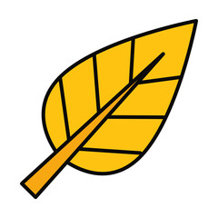 dry leaf icon, line and fill style