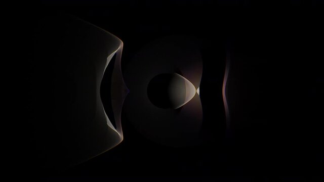 Stylish caustic mobile screensaver. Beautiful designed animation with colorful flashes of light and lens flare on black background, seamlessly looped.