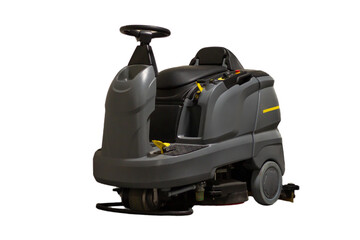 Floor washing machine isolated on white background, cleaning service