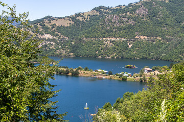 Fototapeta na wymiar Vacha Reservoir at Rhodope Mountains, Bulgaria