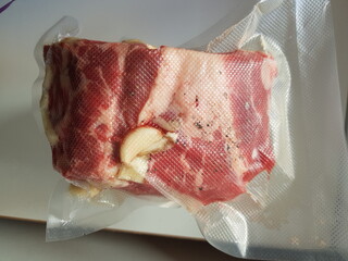 Vacuum sealed pork