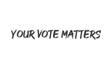 Your vote matters lettering style text design. USA 2020 presidential election.