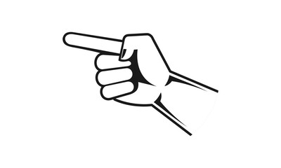 Point finger illustration vector