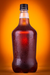 Beer growler with Inda pale ale inside isolated on orange background. Great for digital mockup...