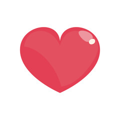 Isolated heart flat style icon vector design