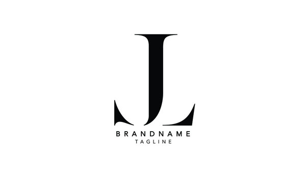 Alphabet letters Initials Monogram logo JL, LJ, J and L