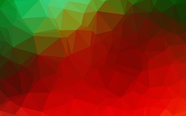 Light Green, Red vector polygonal pattern.