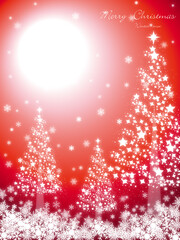 クリスマス　トリプルツリー　レッド