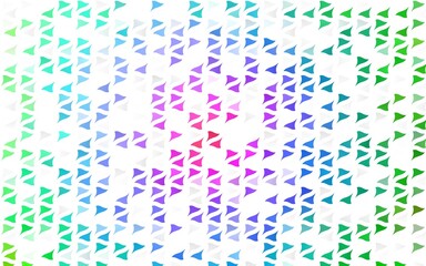 Light Multicolor, Rainbow vector background with triangles.