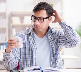 Medical student sitting at the lecture in university
