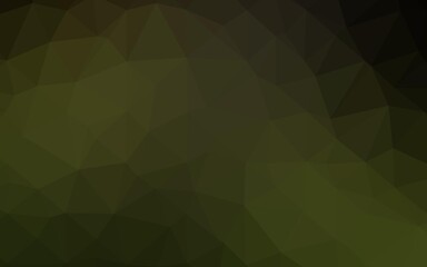 Dark Green vector triangle mosaic cover.