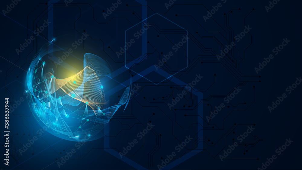 Wall mural abstract futuristic tech concept design background eps 10 vector