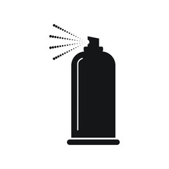 Spray can silhouette icon design isolated on white background