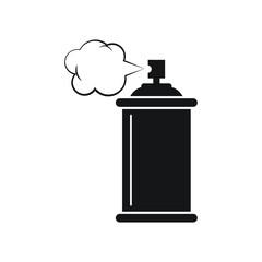 Spray can silhouette icon design isolated on white background