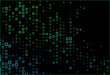 Dark Blue, Green vector background with rectangles.