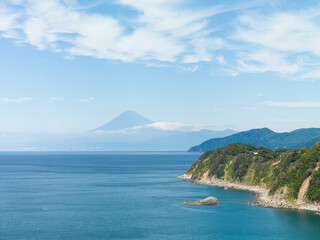 富士山と駿河湾　静岡県　日本