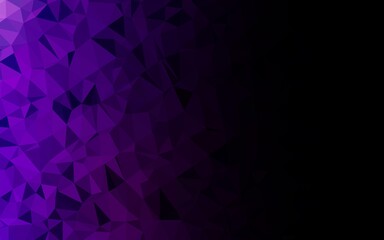 Dark Purple vector polygon abstract backdrop.