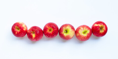Fresh apples on white background.