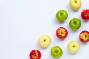 Fresh apples on white background.