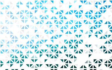 Light BLUE vector seamless background with triangles.