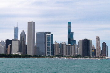 Obraz na płótnie Canvas wide angle photo of chicago