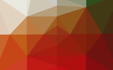 Obraz premium Light Green, Red vector triangle mosaic texture.
