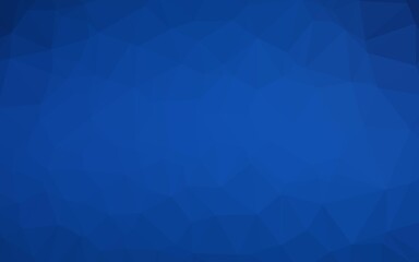Dark BLUE vector polygonal background.