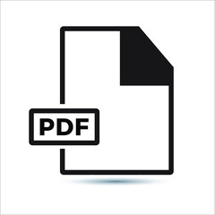 Pdf vector icon. Eps10 vector illustration.