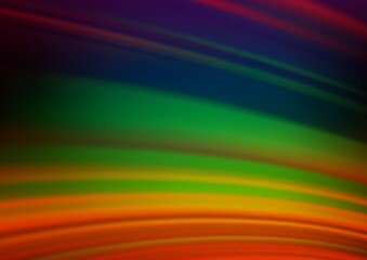 Dark Multicolor, Rainbow vector blurred shine abstract background.