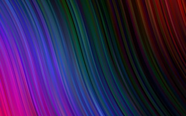 Dark Multicolor, Rainbow vector template with bent lines.