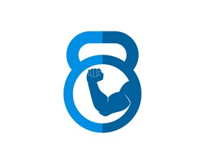 Gym kettle bell with strong hand inside