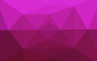 Fototapeta premium Dark Pink vector polygonal pattern.
