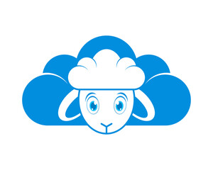 Combination cloud with sheep head