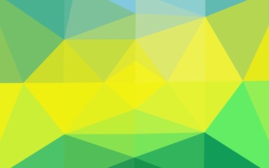 Light Green, Yellow vector triangle mosaic cover.