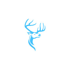 illustration logo deer icon templet