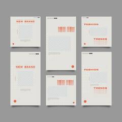 Trendy editable template for social network stories and posts, vector illustration. Design backgrounds for social media