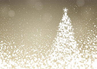 Snow and Christmas tree background image